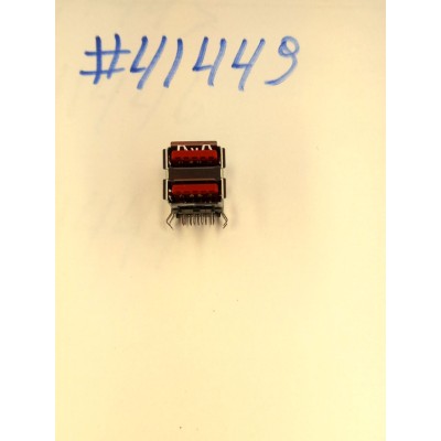 Разъём USB3.1 CON 2X9P G/F RED DUAL (Asus p/n: 12013-00120400) FOXCONN UAA1111-841H2-4H