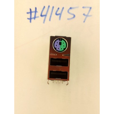Разъём Combo JACK MINI DIN/USBX2 R/A GR/PU (Asus p/n: 12G14201114P) FOXCONN/UB11121-HSD8-4F