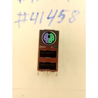 Разъём Combo JACK MINI DIN/USBX2 R/A GR/PU (Asus p/n: 12G14201114W) FOXCONN UB11121-HSDB-4F