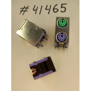 Разъём MINI DIN 6P,STACK W/O SPRING (Asus p/n: 12G14103306L) FOXCONN MH11061-P34-4F <G> 