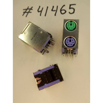 Разъём MINI DIN 6P,STACK W/O SPRING (Asus p/n: 12G14103306L) FOXCONN MH11061-P34-4F <G> 