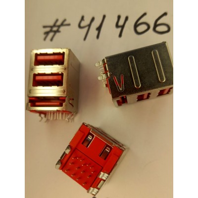 Разъём JACK STACK USB2/ESATA_15P RED (Asus p/n: 12G14201115P) LOTES ABA-USB-041-K09
