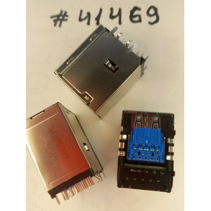 Разъём Combo JACK USB3.0/LAN W/LED GIGA TRA (Asus p/n: 12G142011326) FOXCONN JFM38U1M-B309-4F