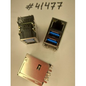 Разъём Combo LAN+2USB3.0 32P 30U' TRA (Asus p/n: 12014-00660100) FOXCONN JFM38U1M-B3VP-4F