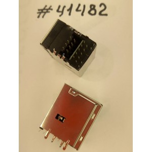 Разъём Combo LAN+2USB2 22P G/F TRA SI (Asus p/n: 12014-006714SI) FOXCONN JFM38U1M-F1VE-4F