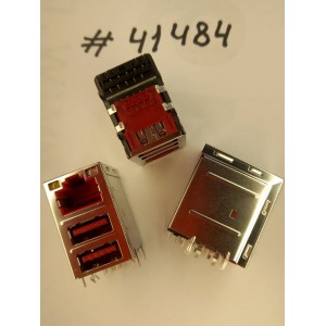 Разъём Combo LAN+2USB3.1 32P G/F RED (Asus p/n: 12014-00740600) LOTES AJKM0011-K004C10 Разъём Combo LAN+2USB3.1 32P G/F RED (Asus p/n: 12014-00740600) LOTES AJKM0011-K004C10