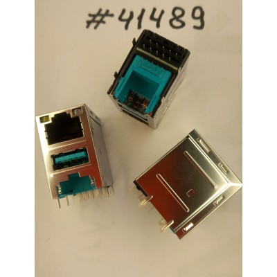 Разъём Combo LAN+USB3.1 23P 30U T-B (Asus p/n: 12014-00800000) LOTES AJKM0013-K001C10 (H-R)