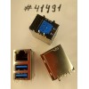 Разъём Combo JACK USB3.0/LAN W/LED GIGA TRA (Asus p/n: 12G142011325) FOXCONN JFM38U1M-B308-4F