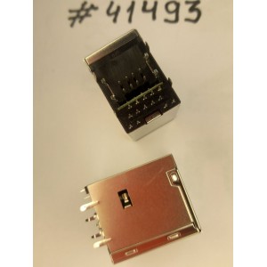 Разъём Combo JACK USB/LAN W/LED GIGA W/TRA (Asus p/n: 12G14201322F) FOXCONN JFM38U1M-21GS-4F