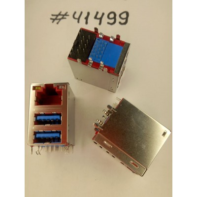 Разъём Combo LAN+2USB3 30P G/F WO/TRA (Asus p/n: 12014-00830400) SPEEDTECH RU84JB-4001-4CG-0R