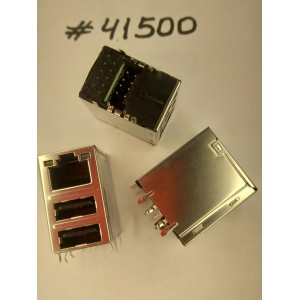 Разъём Combo JACK USB/LAN G/F LED GIGA TRA (Asus p/n: 12014-00061500) FOXCONN JFM38U1M-F1GL-4F Разъём Combo JACK USB/LAN G/F LED GIGA TRA (Asus p/n: 12014-00061500) FOXCONN JFM38U1M-F1GL-4F