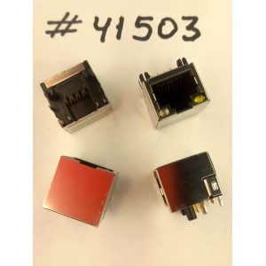 Разъём LAN JACK 12P G/F W/LED WO/TRA (Asus p/n: 12014-00680200) LINGYANG RJ1065S-L801-8C00B5B