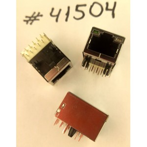 Разъём LAN JACK 10P8C W/LED R/A DIP (Asus p/n: 12014-00165300) UDE RT7-AU-0001
