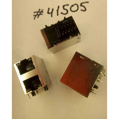 Разъём LAN JACK 10P12C 2X1 GIGA W/LED (Asus p/n: 12G148301102) SPEEDTECH P72-PGD-29V9