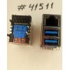 Разъём Combo JACK USB3.0/LAN W/LED GIGA TRA (Asus p/n: 12G142011320) FOXCONN JFM38U1M-B301-4F Разъём Combo JACK USB3.0/LAN W/LED GIGA TRA (Asus p/n: 12G142011320) FOXCONN JFM38U1M-B301-4F