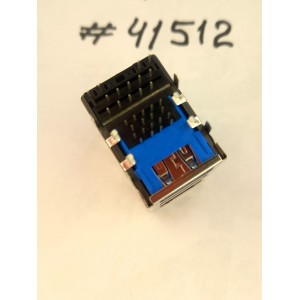 Разъём Combo LAN+2USB3.0 32P G/F TRA (Asus p/n: 12014-00660300) LOTES AUSB0001-K021C10