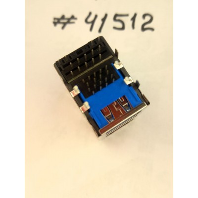 Разъём Combo LAN+2USB3.0 32P G/F TRA (Asus p/n: 12014-00660300) LOTES AUSB0001-K021C10