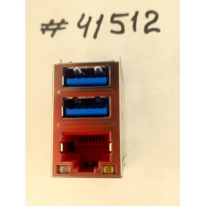 Разъём Combo LAN+2USB3.0 32P G/F TRA (Asus p/n: 12014-00660300) LOTES AUSB0001-K021C10