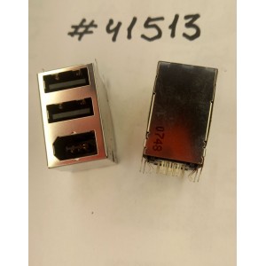 Разъём Combo MODULAR JACK USB/1394,W/S,G/F (Asus p/n: 12G142017063) LOTES KU2415BA3L <G>