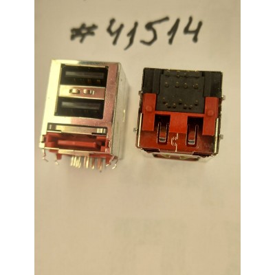 Разъём Combo JACK USB/SATA 15P R/A DIP (Asus p/n: 12G142011150) NIKETECH 166R01-F07