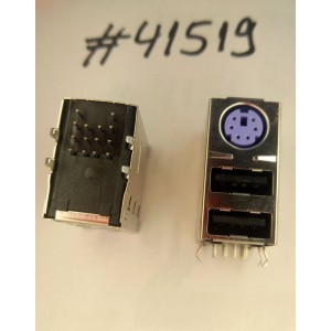 Разъём Combo JACK MINI DIN/USBX2 14P R/A (Asus p/n: 12G14201114M) FOXCONN UB11123-HFD9-4F