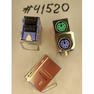 Разъём MINI DIN 6P G/F STACK W/S (Asus p/n: 12014-00240500) LINGYANG DN2106W-B027-B0AY00B