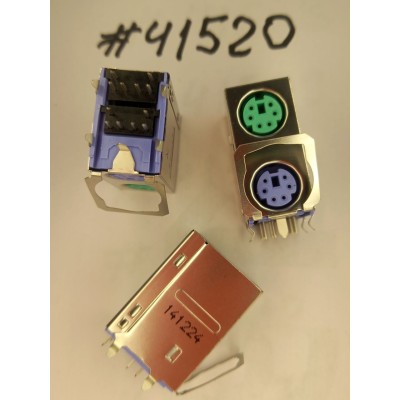 Разъём MINI DIN 6P G/F STACK W/S (Asus p/n: 12014-00240500) LINGYANG DN2106W-B027-B0AY00B