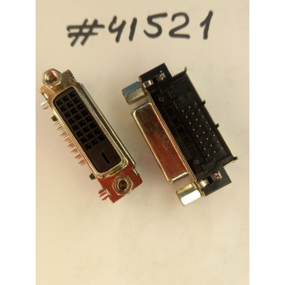 Разъём DVI CON 24P G/F 4GND W/S F BLK (Asus p/n: 12010-00032800) COMPUPACK ACNDV310025-001