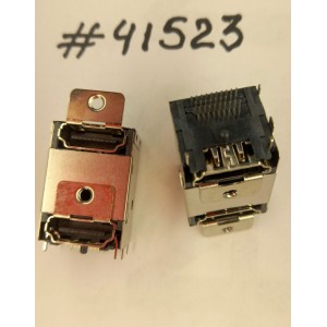 Разъём HDMI2.1 CON 19P*2 5U DUAL R/A (Asus p/n: 12022-00110700) LINGYANG HD1135S-C001-38CCS0B 