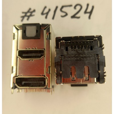 Разъём Combo POF+HDMI+DisplayPort CON 42P R/A DIP (Asus p/n: 12G240404200) FOXCONN QJ11193-CFB3-4F
