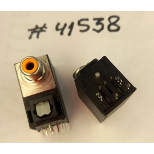 Разъём OPTICAL/RCA JACK 5P TRAN W/P (Asus p/n: 12G143011050) LOTES ABA-JAK-035-K05