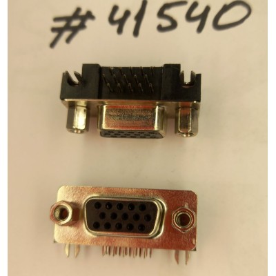 Разъём DB-15F VGA DDC CONN 15P3R G/F F BLK R/A (Asus p/n: 12010-00020500) LINGYANG VDS044W-B001-15C3F2B