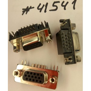Разъём DB-15F VGA DDC CONN 15P3R G/F,F BLACK R/A (Asus p/n: 12010-00020100) FOXCONN DZ11AA1-24A1-4F