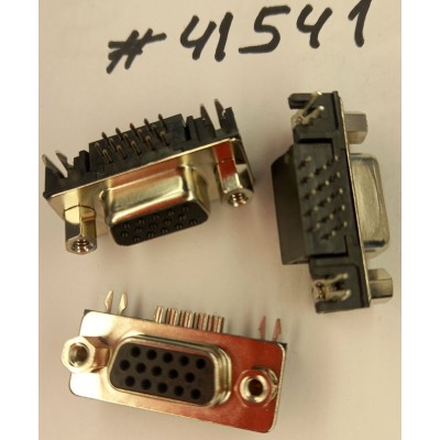 Разъём DB-15F VGA DDC CONN 15P3R G/F,F BLACK R/A (Asus p/n: 12010-00020100) FOXCONN DZ11AA1-24A1-4F