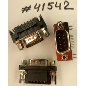 Разъём DB-9M COM D-SUB 9P G/F M BLK/U R/A DIP (Asus p/n: 12010-00011300) FOXCONN DT10121-24W3-4F