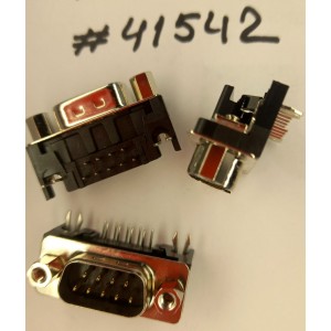Разъём DB-9M COM D-SUB 9P G/F M BLK/U R/A DIP (Asus p/n: 12010-00011300) FOXCONN DT10121-24W3-4F