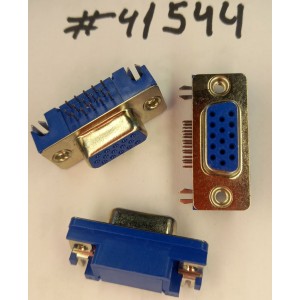 Разъём DB-15F VGA D-SUB 15P3R R/A F DIP BLUE (Asus p/n: 12010-00046100) LY VDS044W-B007-04A3WLB