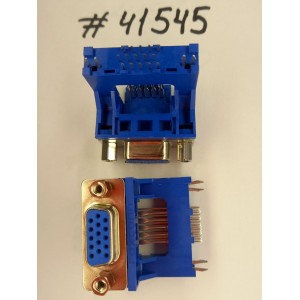 Разъём DB-15F VGA D-SUB 15P,R/A F,HIGH RISE,DIP (Asus p/n: 12G10110515P) FOXCONN DV11261-25R9-4F