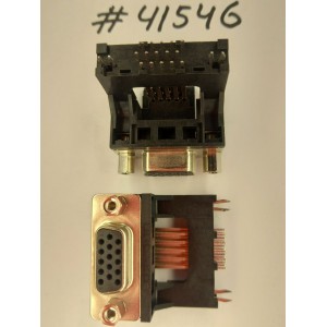 Разъём DB-15F VGA D-SUB 15P G/F HIGH RISE F BLK (Asus p/n: 12010-00046300) FOXCONN DV11261-64W9-4F