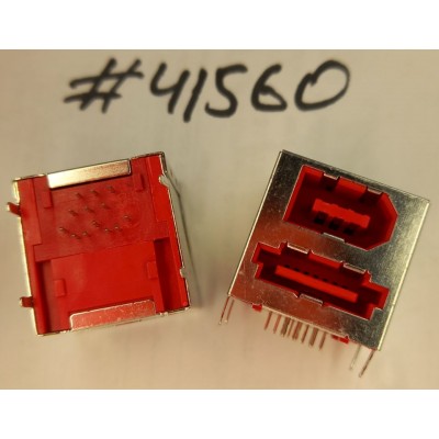 Разъём Combo MODULE JACK ESATA/1394_6P,R/A (Asus p/n: 12G14201106E) AMCO 233-100000-025,RED