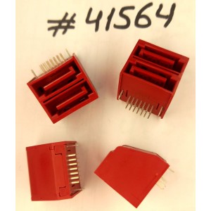 Разъём SATA CON 14P G/F R/A SHD RED (Asus p/n: 12015-00101500) PINREX 771-86-14SR22