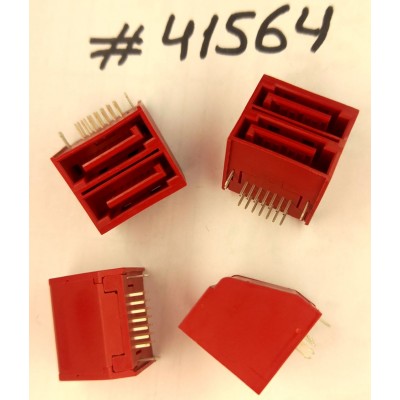 Разъём SATA CON 14P G/F R/A SHD RED (Asus p/n: 12015-00101500) PINREX 771-86-14SR22