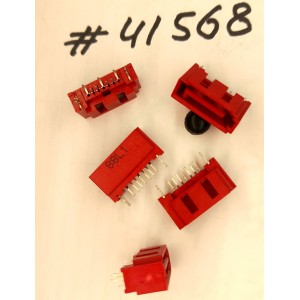 Разъём SATA CON 7P DIP,SHIELD,RED (Asus p/n: 12G150010077) FOXCONN LD1807F-S595D
