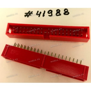 Разъём IDC IDC-40MS 2.54mm 2X20P S/T 2.54mm,K20 (Asus p/n: 12G07120040K) PINREX 510-90-40GR01,RED <G>