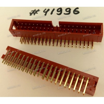 Разъём IDC IDC-40MR 2.54mm 2X20P R/A K20 RED (Asus p/n: 12G07140040R) PINREX 511-90-40GR11