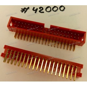 Разъём IDC IDC-40MR 2.54mm 2X20P R/A K20 RED (Asus p/n: 12G07140040A) PINREX 511-90-40GR01
