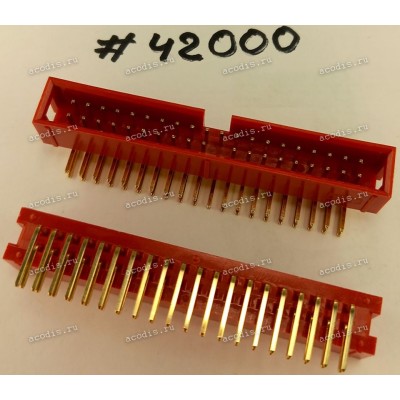 Разъём IDC IDC-40MR 2.54mm 2X20P R/A K20 RED (Asus p/n: 12G07140040A) PINREX 511-90-40GR01