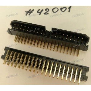 Разъём IDC IDC-40MR 2.54mm 2X20P R/A K20 BLACK (Asus p/n: 12G07140040D) PINREX 51L-80-40GB01