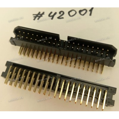 Разъём IDC IDC-40MR 2.54mm 2X20P R/A K20 BLACK (Asus p/n: 12G07140040D) PINREX 51L-80-40GB01