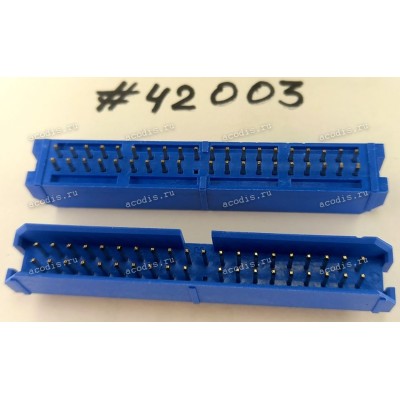 Разъём IDC IDC-40MS 2.54mm 2X20P S/T K20 D-BLUE (Asus p/n: 12G071600408) FOXCONN HL80201-1DD2-4F